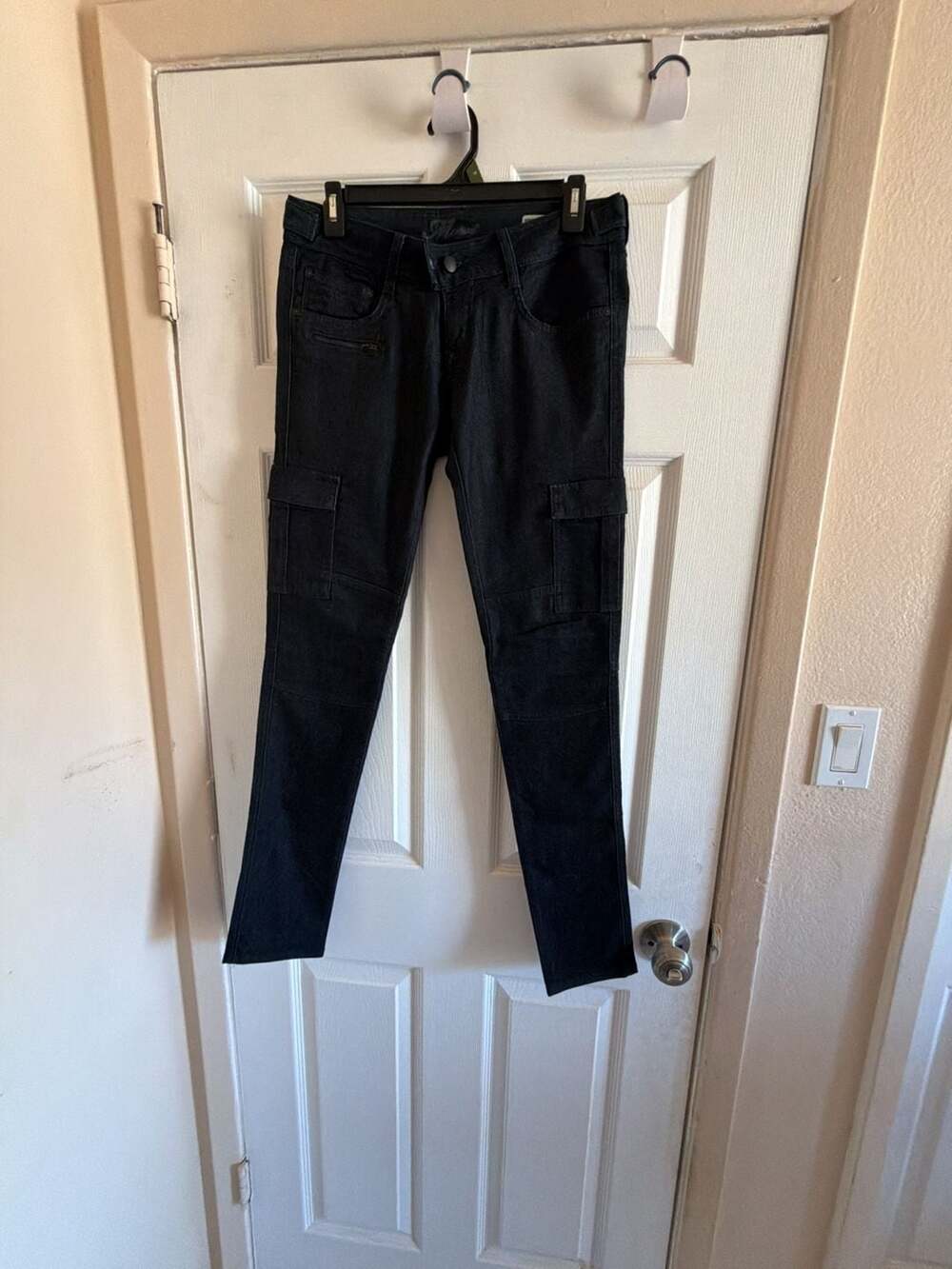 Mavi Black Denim Cargo Skinny Moto Jeans HOM1287-L